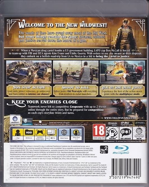 Call of Juarez The Cartel - Essentials PS3 (B Grade) (Genbrug)